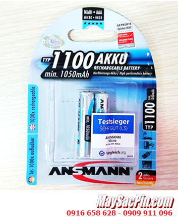 Ansman AAA1100mAh 5035222; Pin sạc AAA 1.2v Ansmann AAA1100mAh 5035222 _Vỉ 2viên